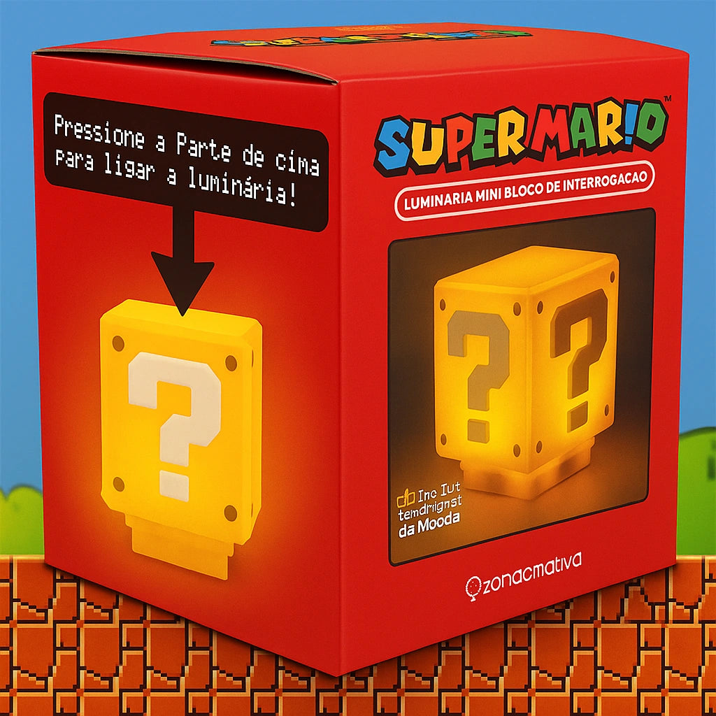 Iluminária Mario Bros | CAIXA PERSONALIZADA + FRETE GRÁTIS SÓ HOJE ATÉ MEIA-NOITE