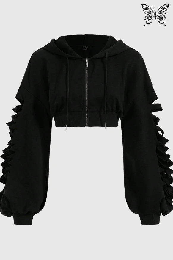 Z1PPED D0WN HOODIE