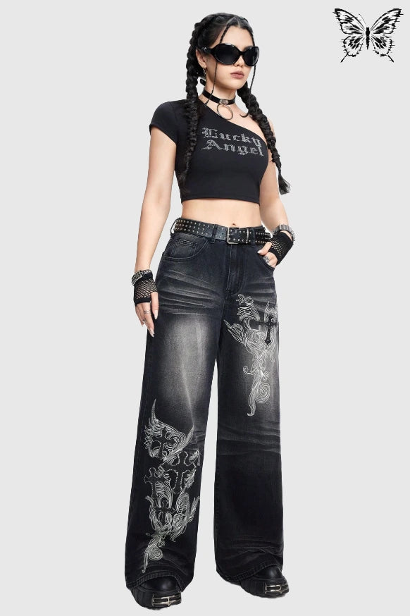 FRØNTL1NE GRUNGE JEANS