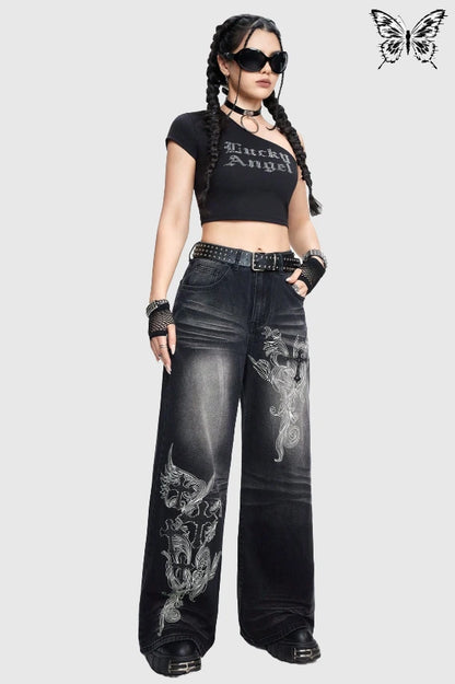 FRØNTL1NE GRUNGE JEANS