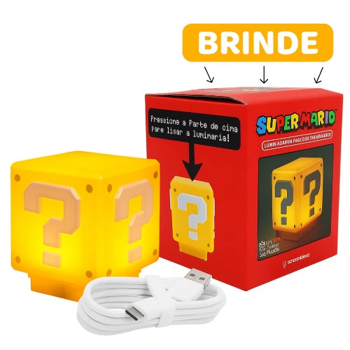 Iluminária Mario Bros | CAIXA PERSONALIZADA + FRETE GRÁTIS SÓ HOJE ATÉ MEIA-NOITE